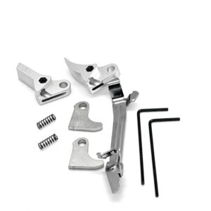 Alternative view of ⚡ New: Florida Value Glock FRT V2 6061 Aluminum Trigger Bar Kit 2x Shoe (Silver Curve and Flat) Gen 1 2 3 4, 9mm, .40, .357