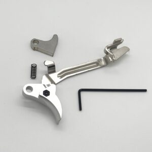 Alternative view of ⚡ New: Florida GLOCK FRT V2 6061 ALUMINUM TRIGGER BAR KIT, SILVER CURVE, GEN 1 2 3 4, 9mm, .40, .357